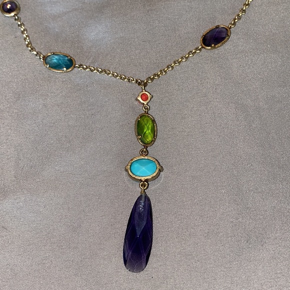 Crystal & Multi-Stone Necklace - Picture 3 of 4